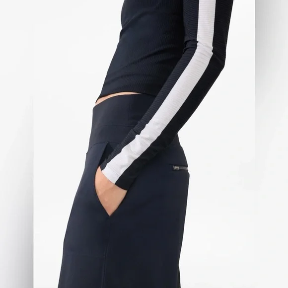 NWT Athleta Venice Wide Leg Navy Pant size S/T - Picture 4 of 9